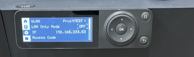 P1 series — selecting LAN Only mode