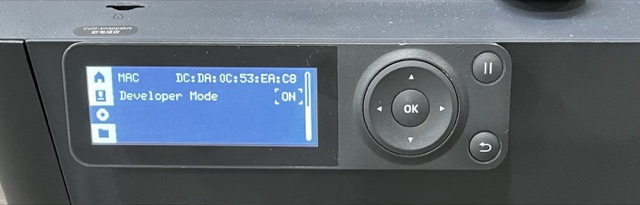 P1 series — Developer Mode ON
