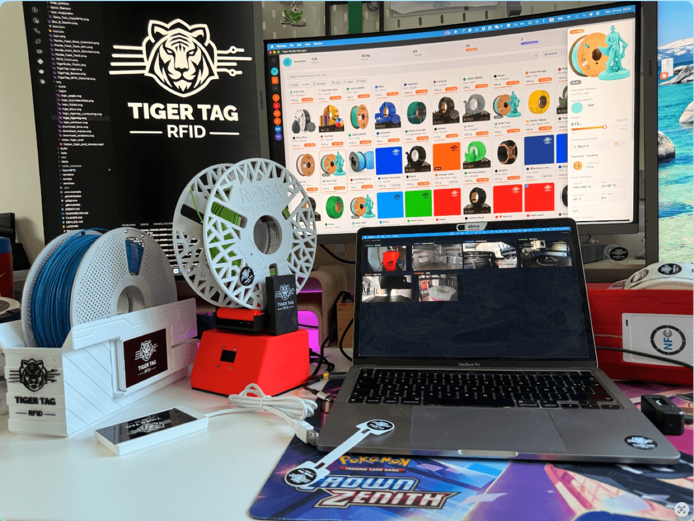 A real maker bench running the whole TigerSystem