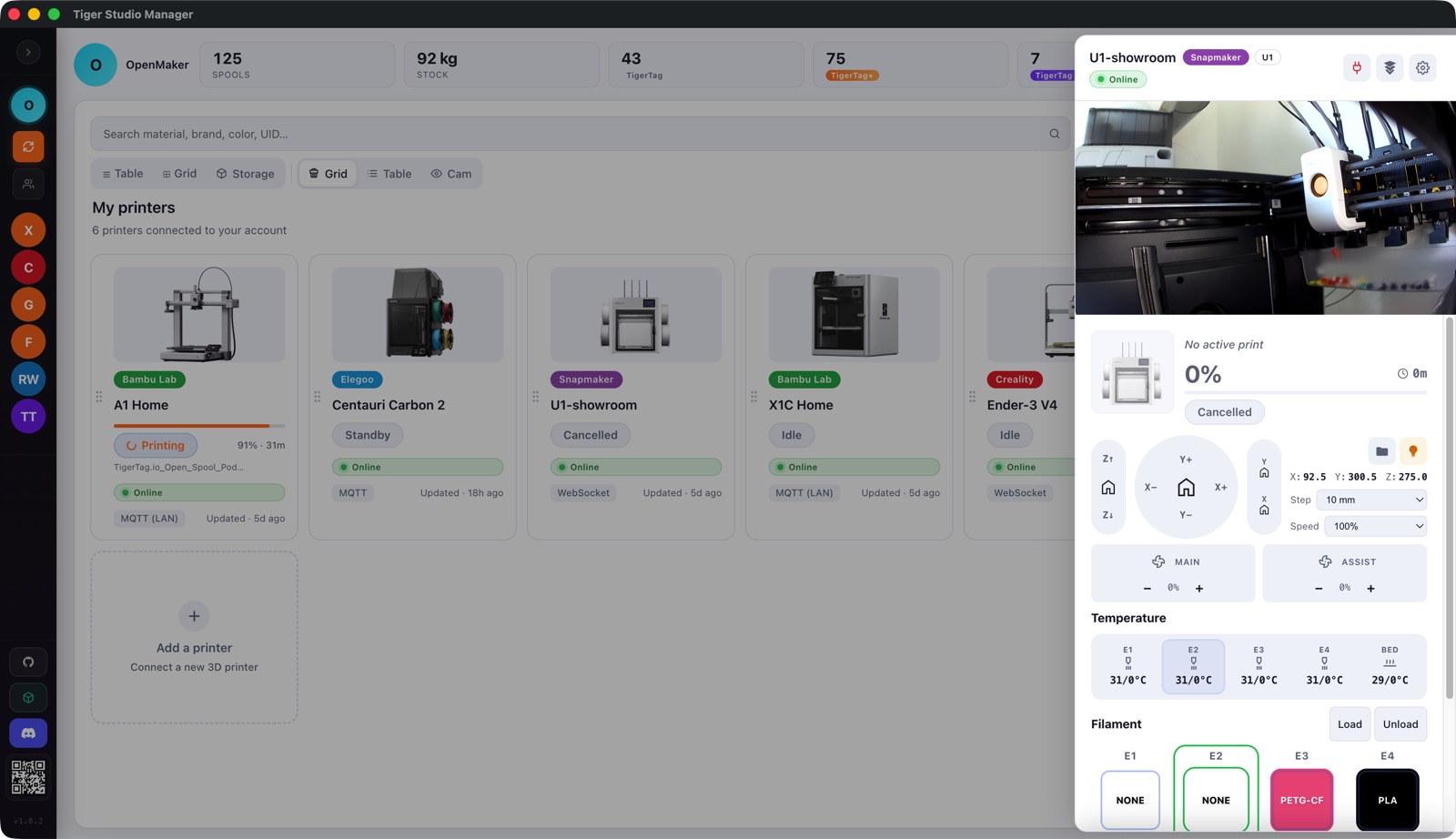 Tiger Studio — the printers view